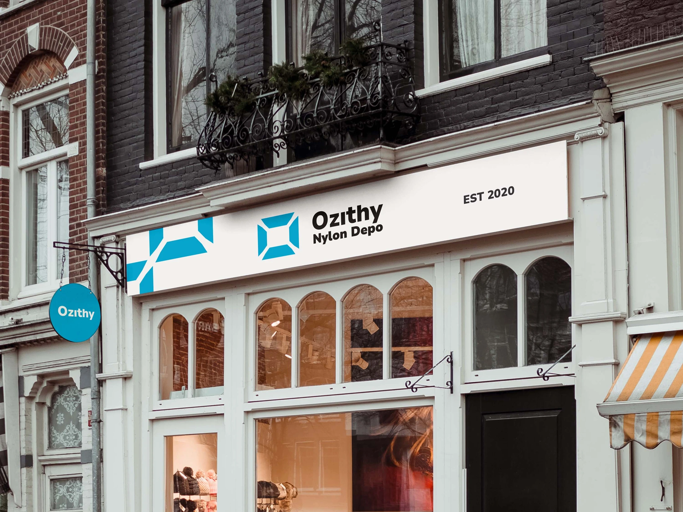 Ozithy Nylon Depot brand applied to a storefront
